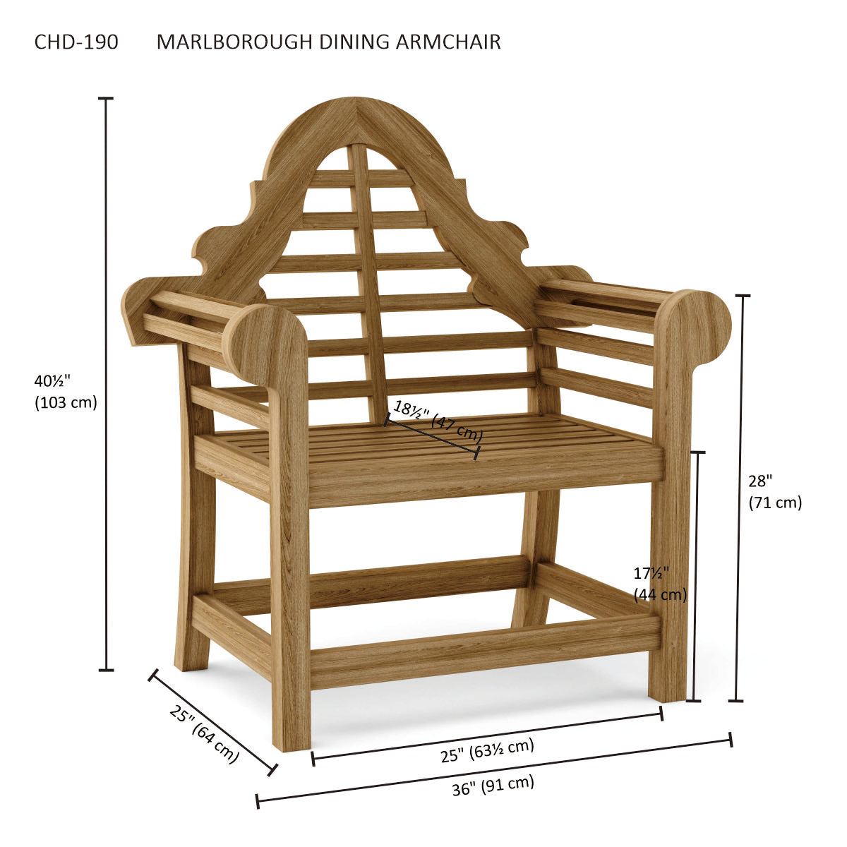 MARLBOROUGH DINING ARMCHAIR