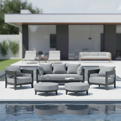 SET-171-AL 6-PC CORONADO ALUMINUM DEEP SEATING SET