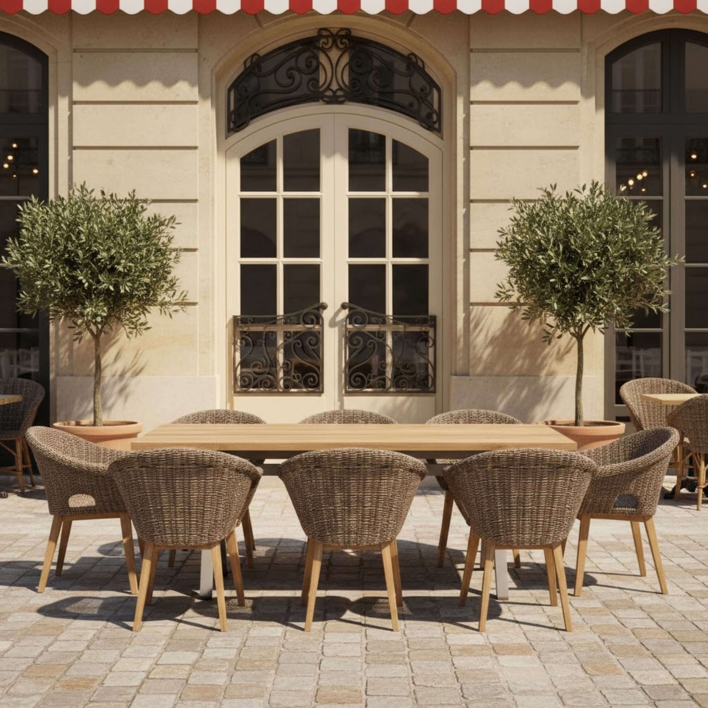 SET-39B ALURA PADUA DINING TABLE 9-PC SET