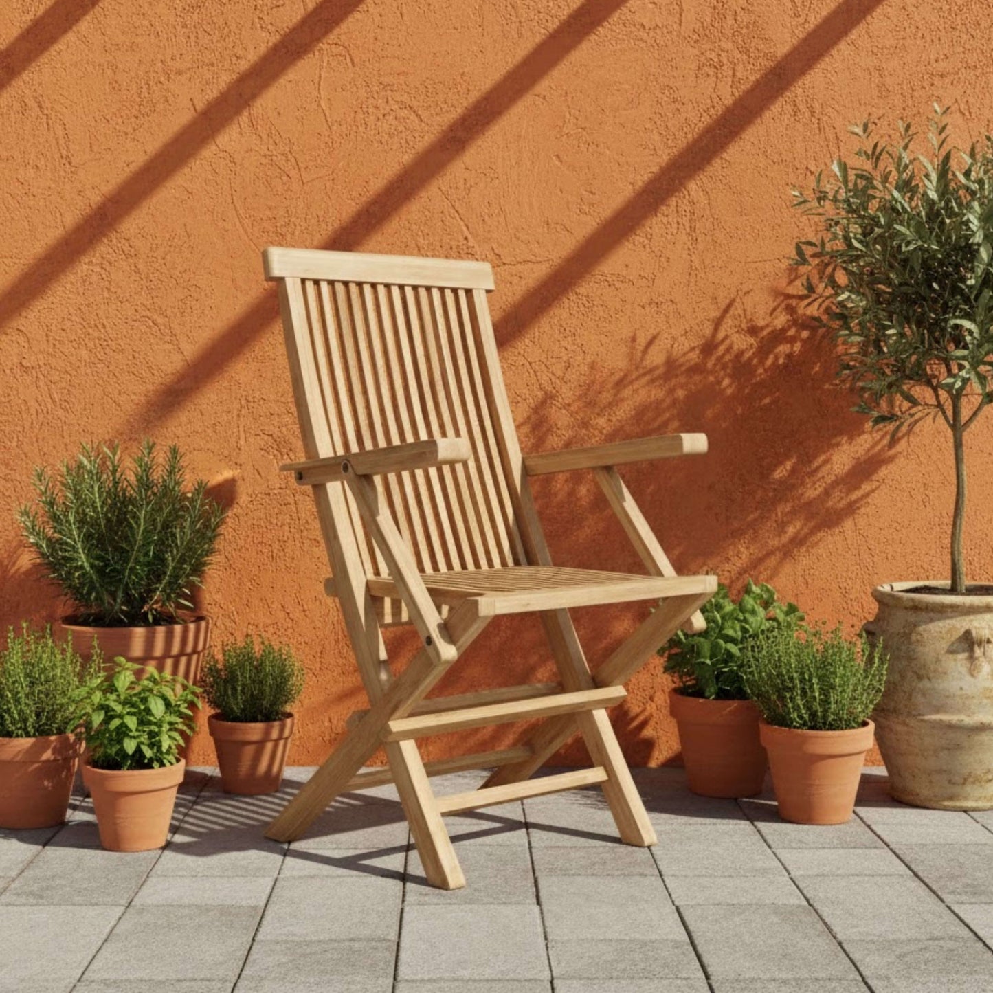 CLASSIC FOLDING ARMCHAIR (2-PC)