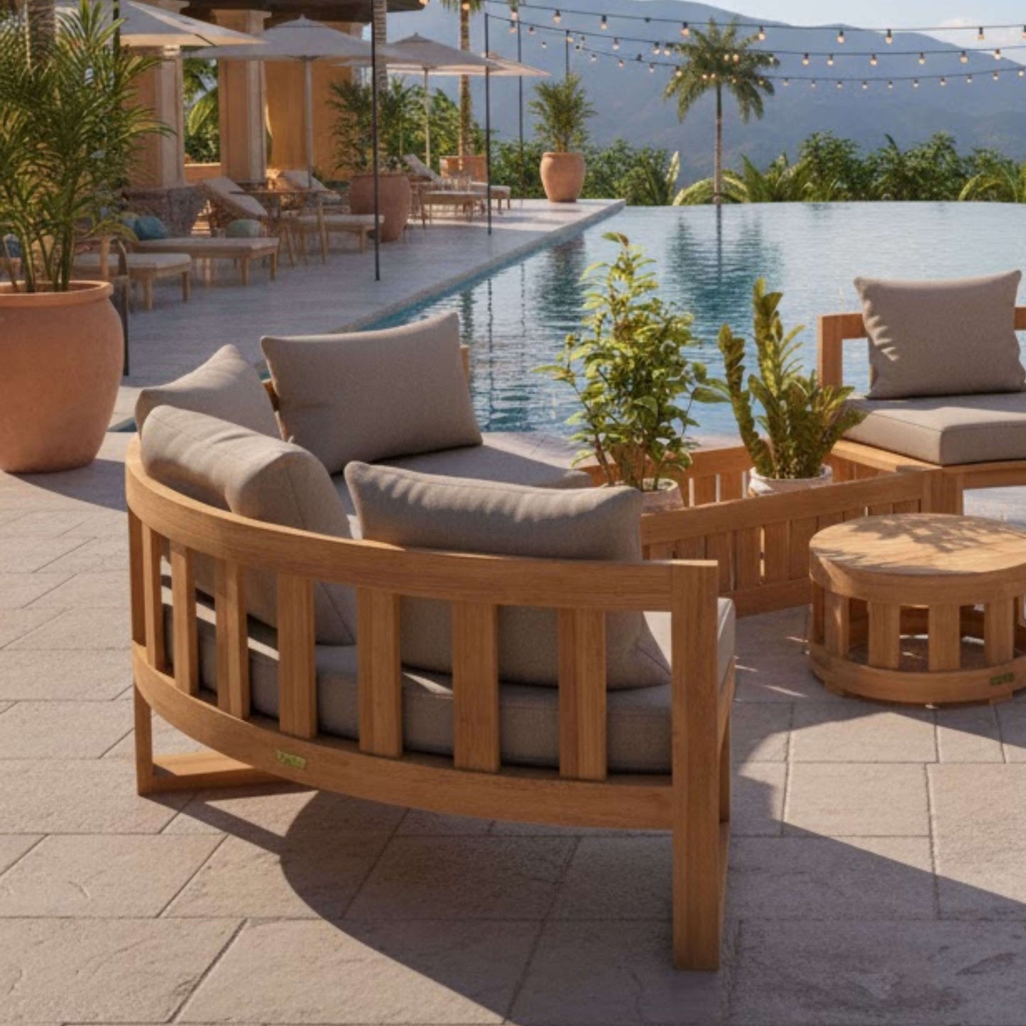 SET-809 CIRCULAR MODULAR DEEP SEATING