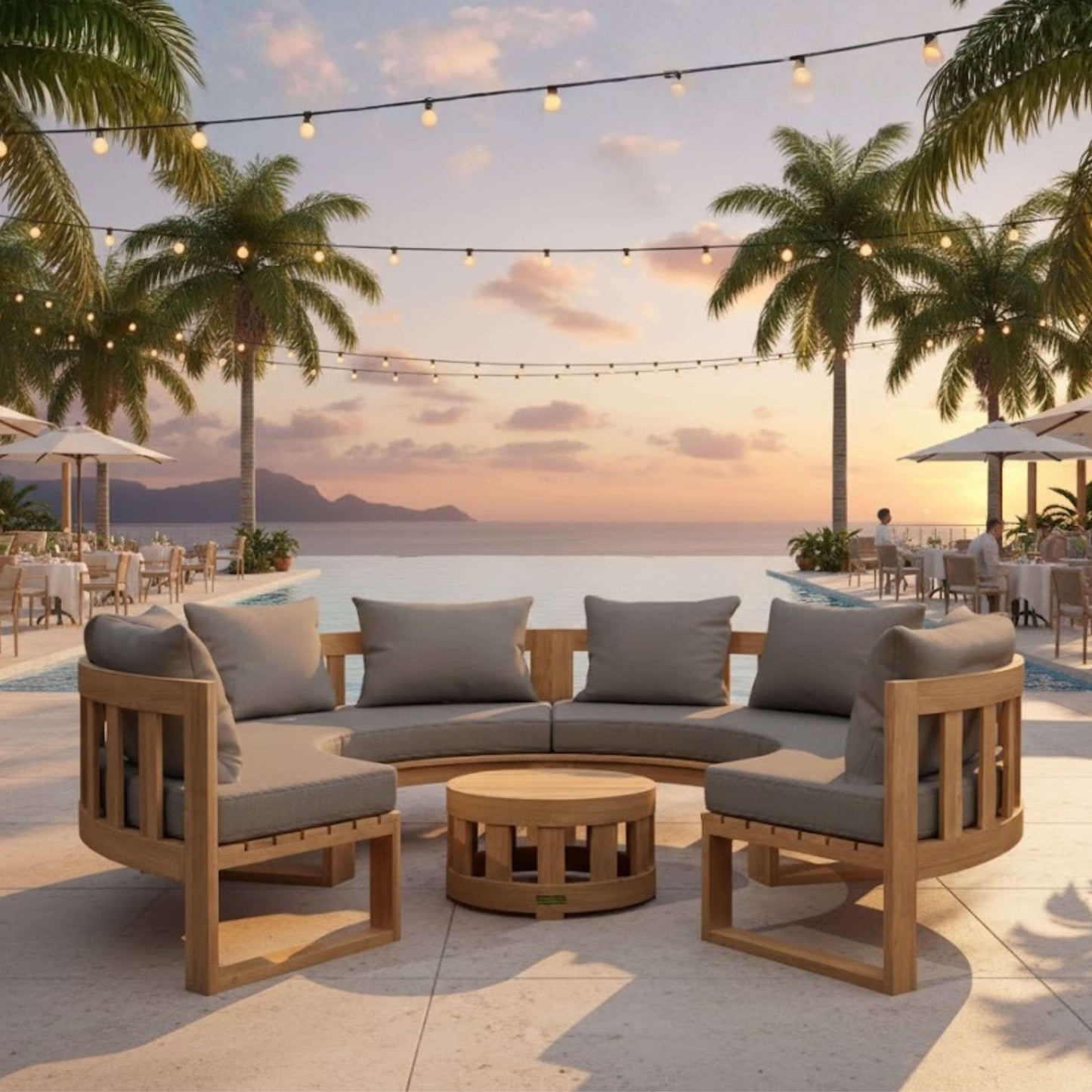 SET-810 CIRCULAR MODULAR DEEP SEATING