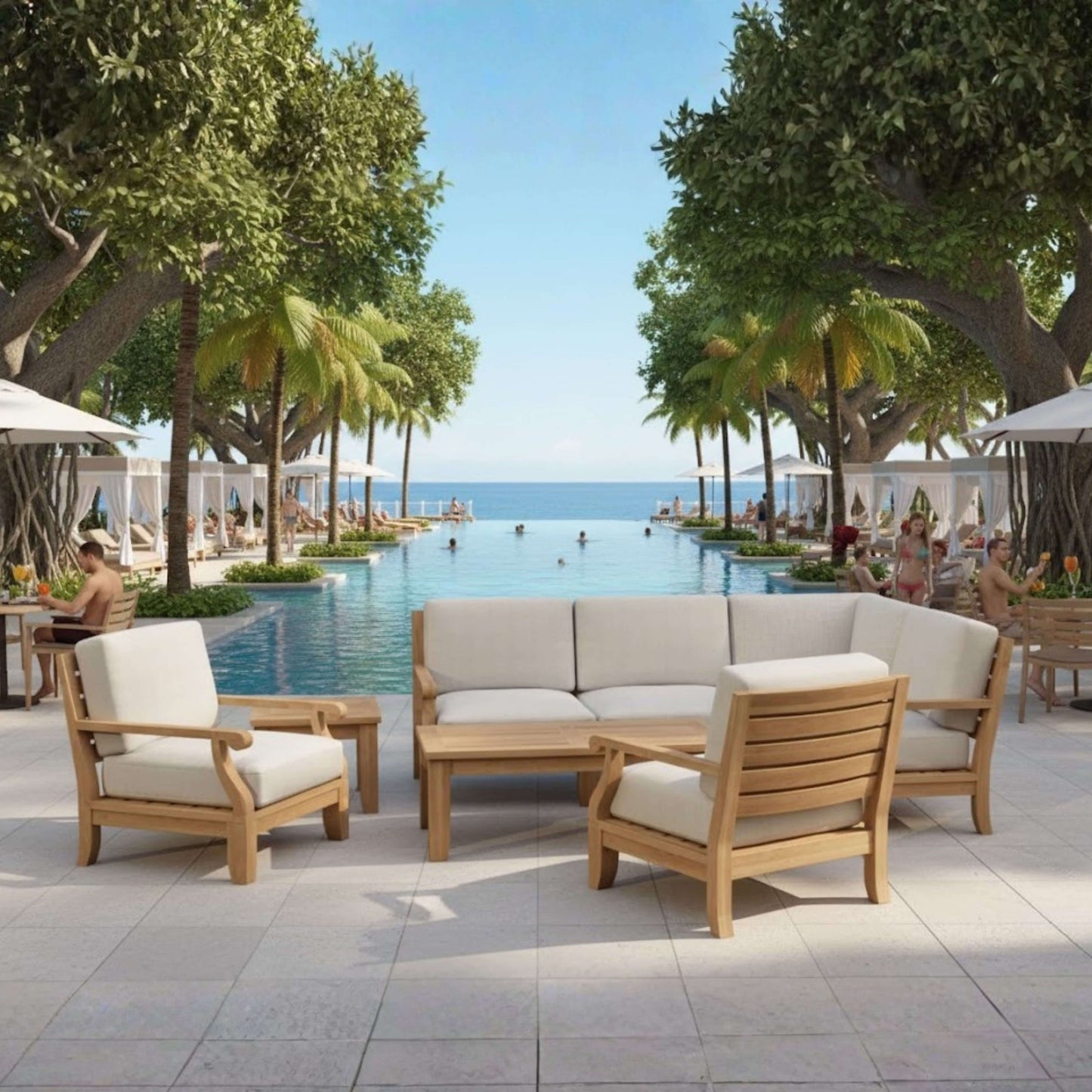 SET-93 RIVIERA MODULAR DEEP SEATING SET