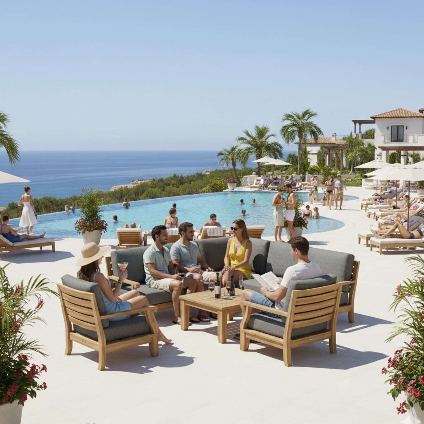 SET-94 RIVIERA MODULAR DEEP SEATING SET