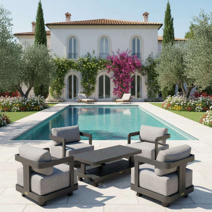SET-904-AL 5-PC GRANADA ALUMINUM DEEP SEATING