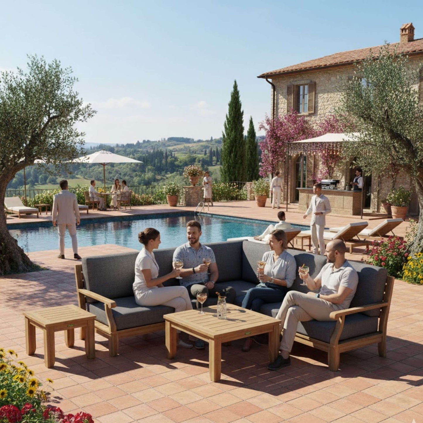 SET-96 RIVIERA MODULAR DEEP SEATING SET