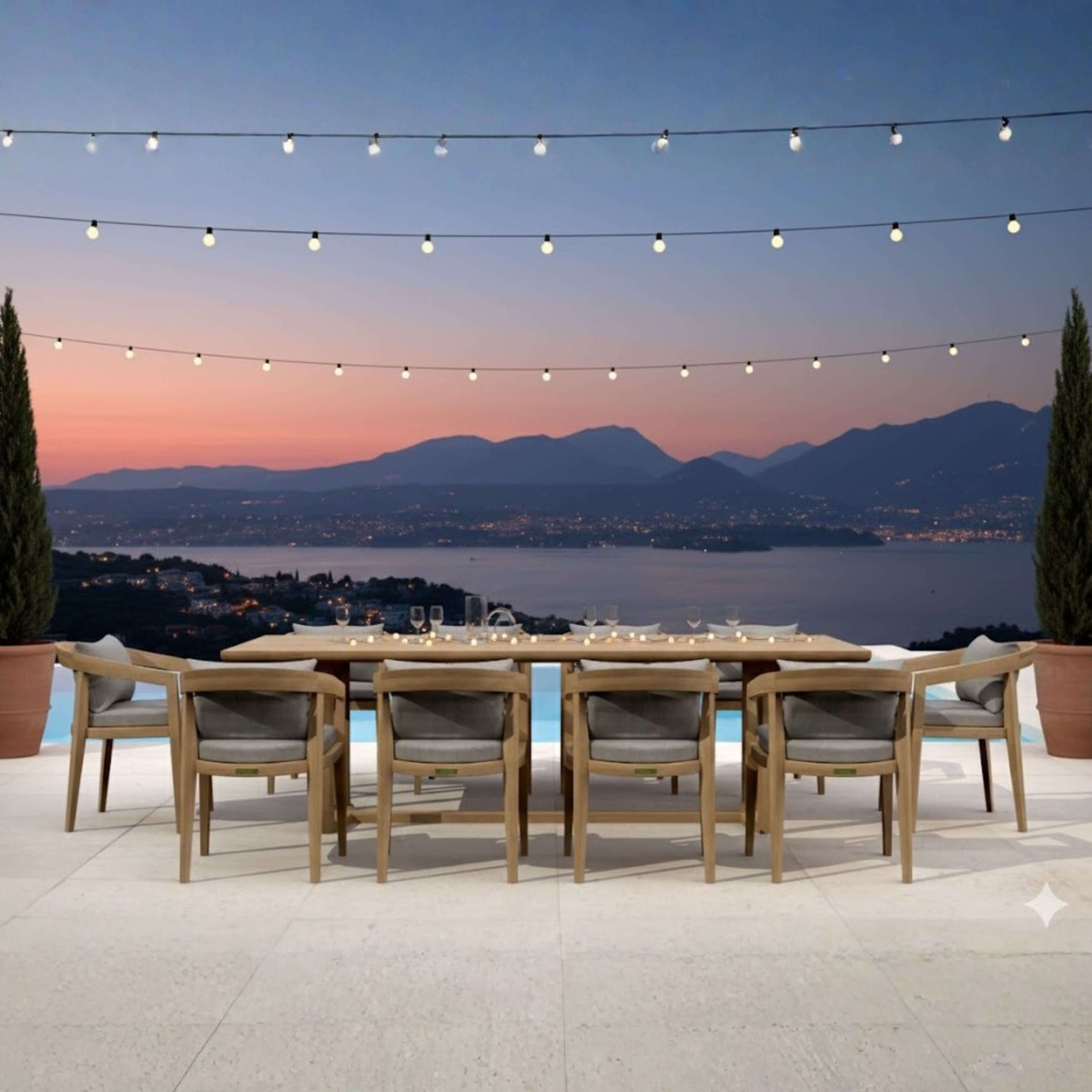SET-368 11-PC TOSCANA DINING TABLE SET