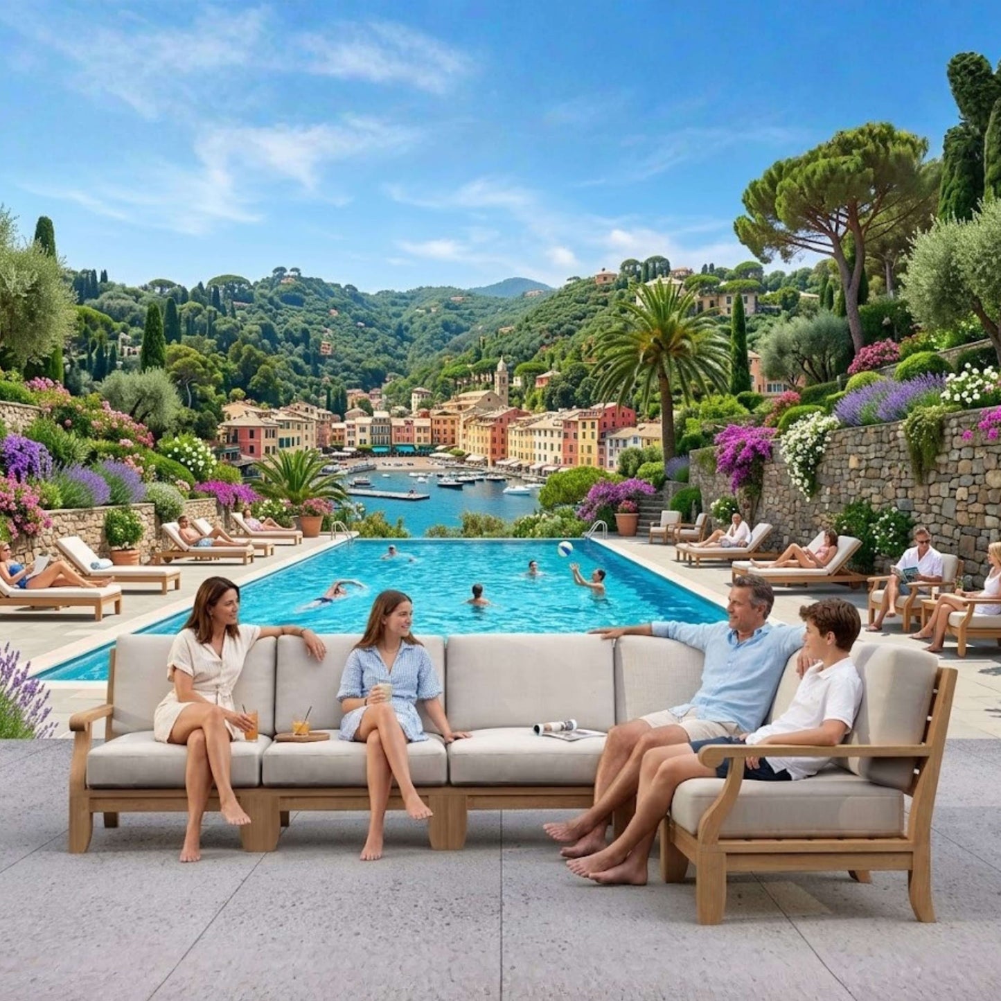 SET-69 RIVIERA MODULAR DEEP SEATING SET