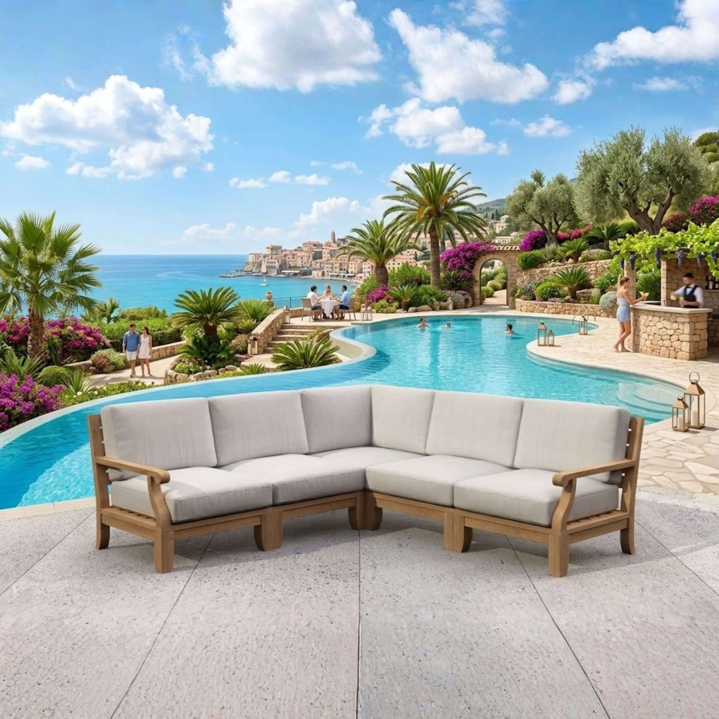 SET-92 RIVIERA MODULAR DEEP SEATING SET