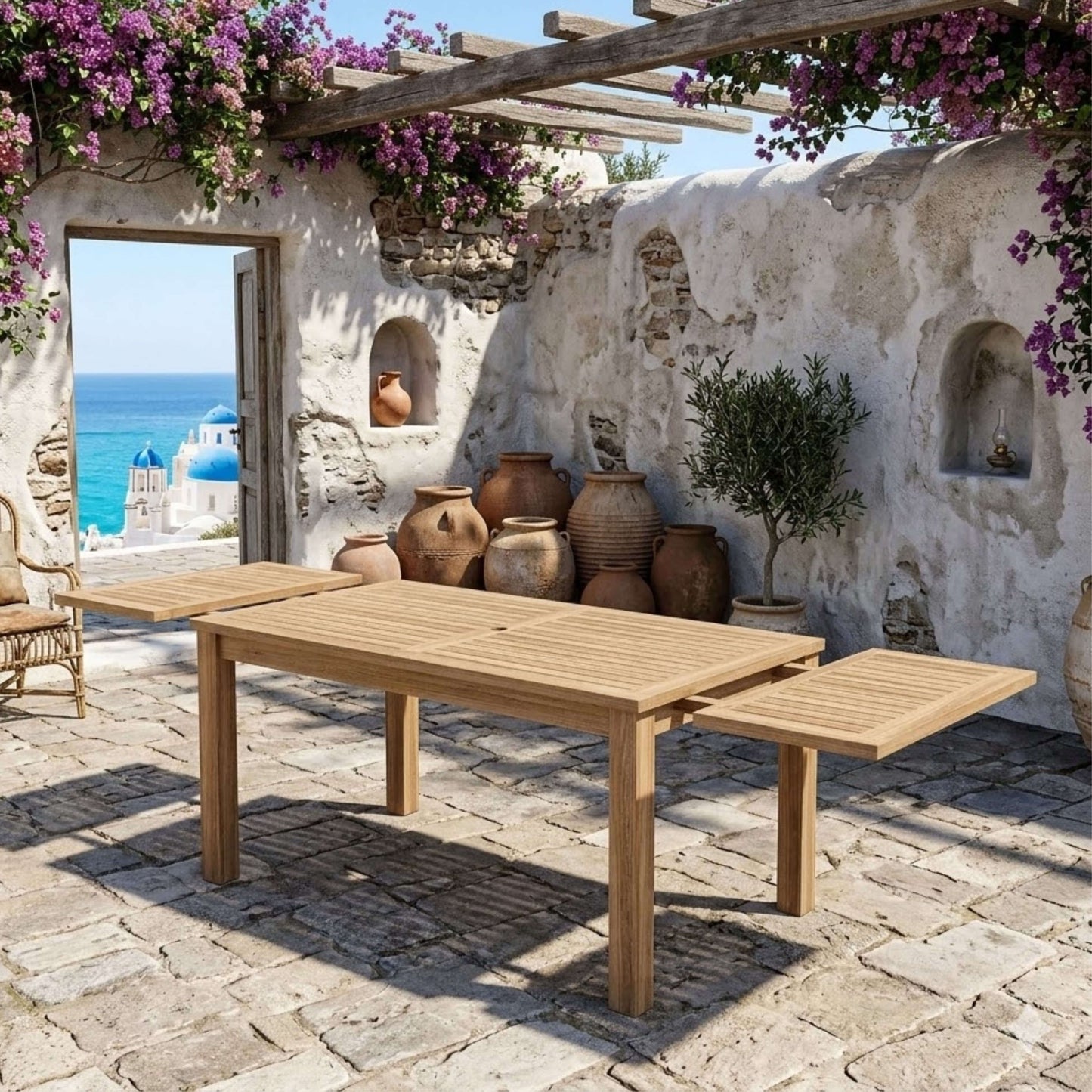 BAHAMA 95″ RECTANGULAR EXTENSION TABLE