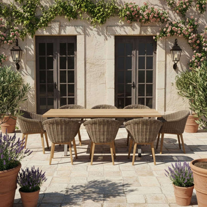 SET-39B ALURA PADUA DINING TABLE 9-PC SET