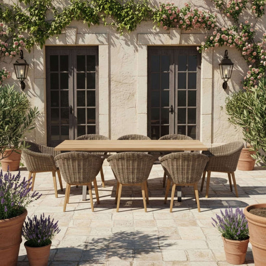SET-39B ALURA PADUA DINING TABLE 9-PC SET