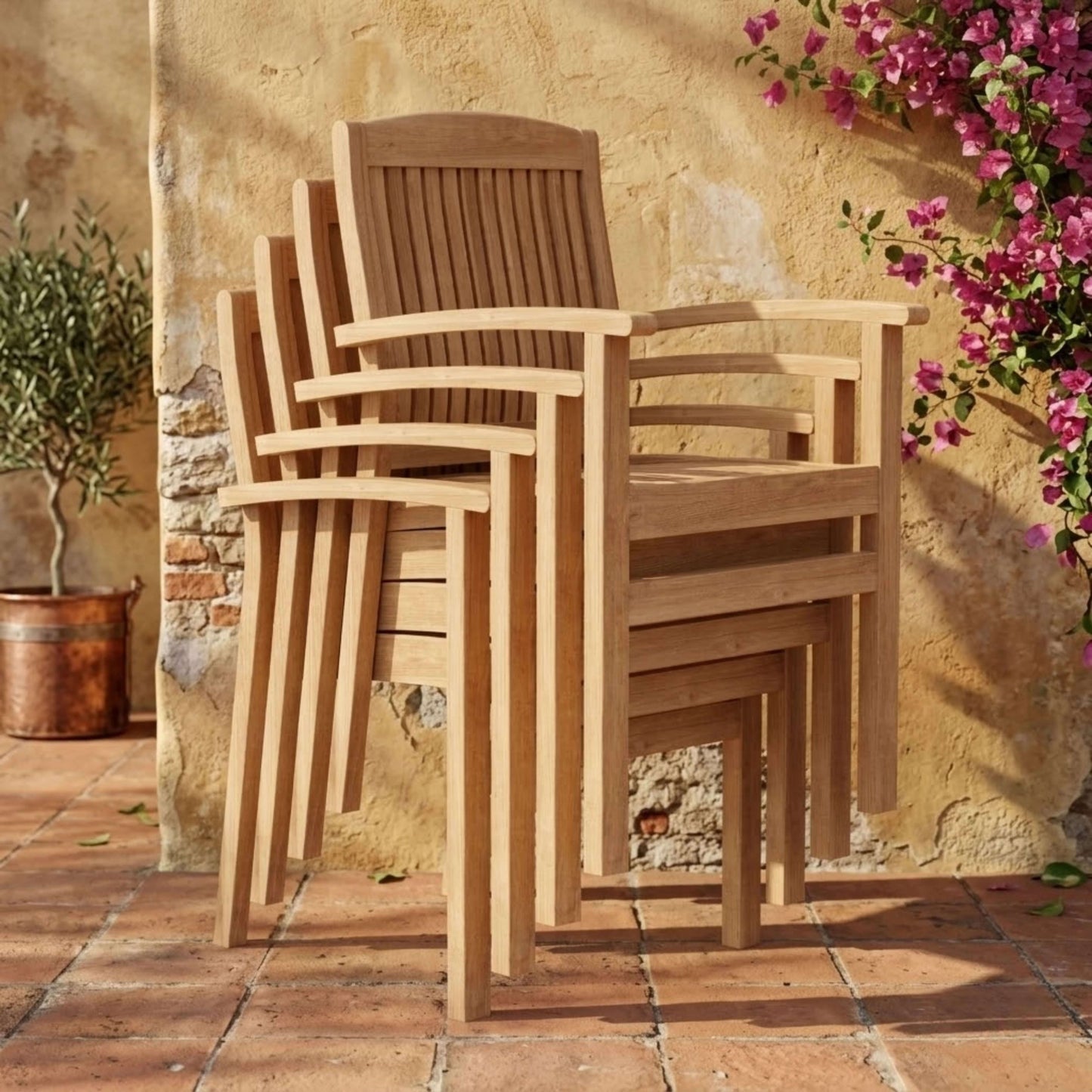SAHARA STACKING ARMCHAIR (4 PCS)