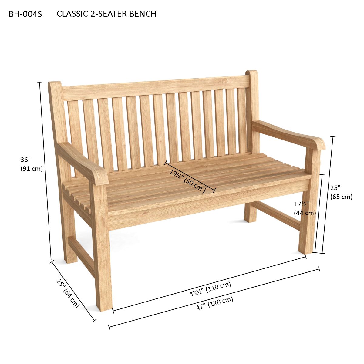 CLASSIC 2-SEATER BENCH
