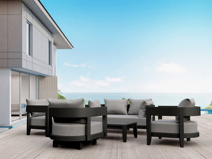 SET-173-AL 5-PC CORONADO ALUMINUM DEEP SEATING SET