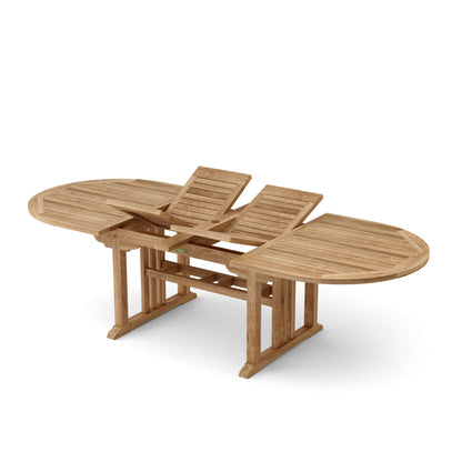 SAHARA 106″ OVAL DOUBLE EXTENSION TABLE