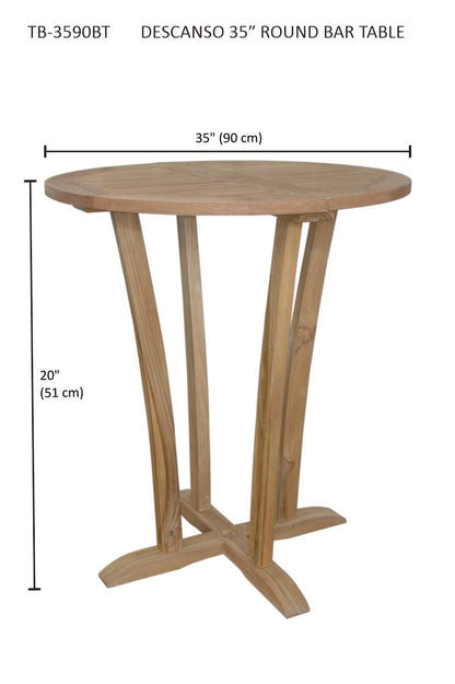 DESCANSO 35″ ROUND BAR TABLE