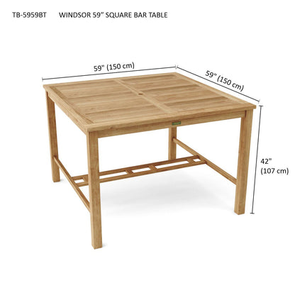 WINDSOR 59″ SQUARE BAR TABLE