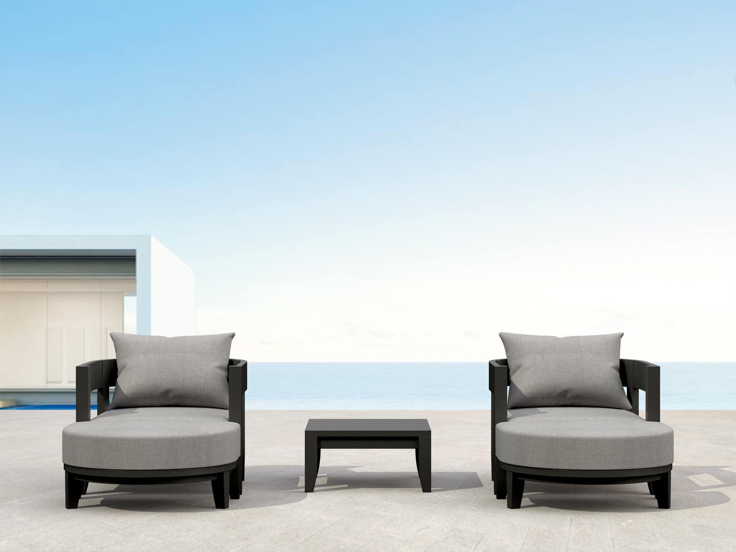 SET-172-AL 5-PC CORONADO ALUMINUM DEEP SEATING SET