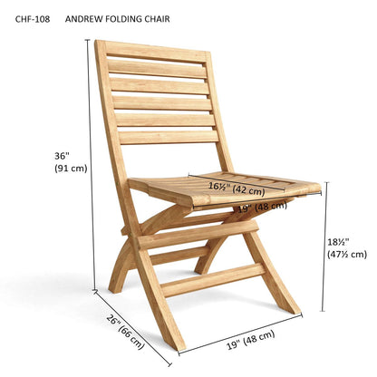 ANDREW FOLDING CHAIR (2-PC)