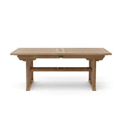 SAHARA 106″ RECTANGULAR DOUBLE EXTENSION TABLE