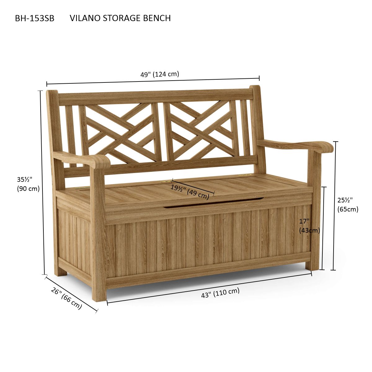 VILANO STORAGE BENCH
