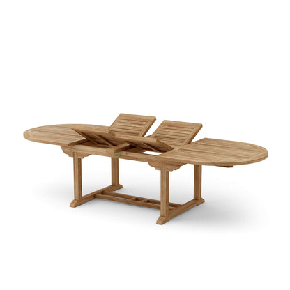 BAHAMA 117″ OVAL DOUBLE EXTENSION TABLE EXTRA THICK