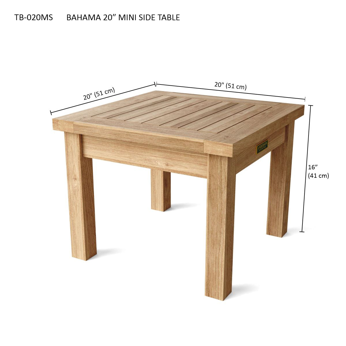 BAHAMA 20″ MINI SIDE TABLE