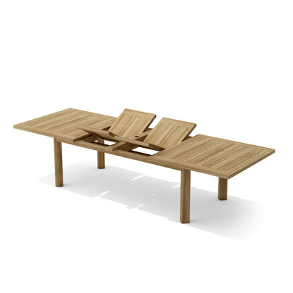 13-PC CHELSEA RECTANGULAR DOUBLE EXTENSION DINING TABLE SET