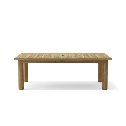 13-PC CHELSEA RECTANGULAR DOUBLE EXTENSION DINING TABLE SET