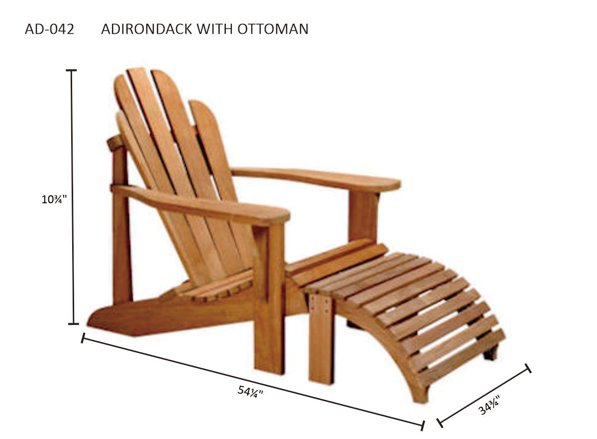 ADIRONDACK WITH OTTOMAN