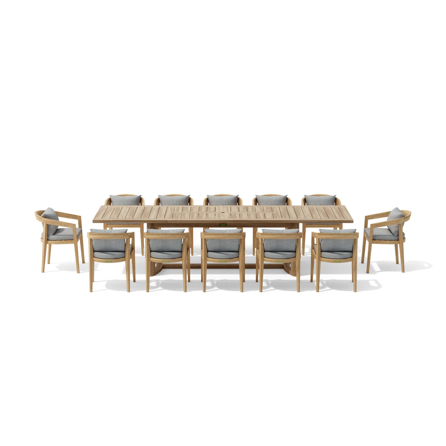 SET-367 13-PC TOSCANA EXTENSION DINING TABLE