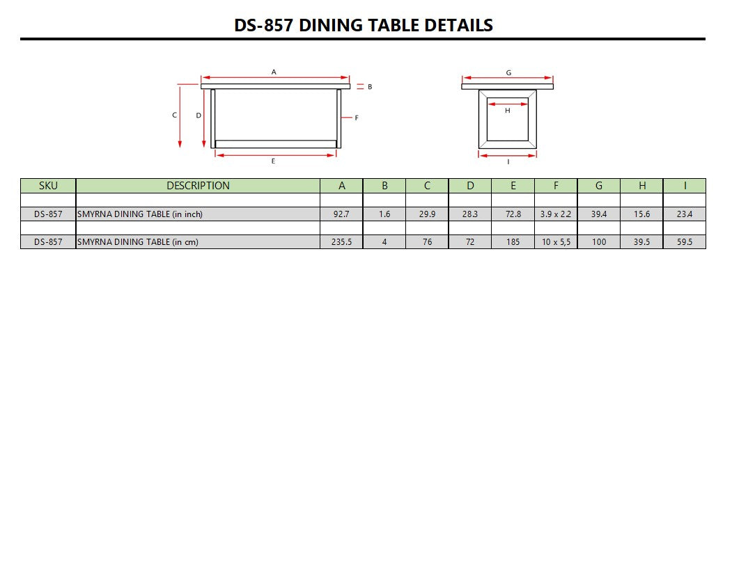 SMYRNA DINING TABLE