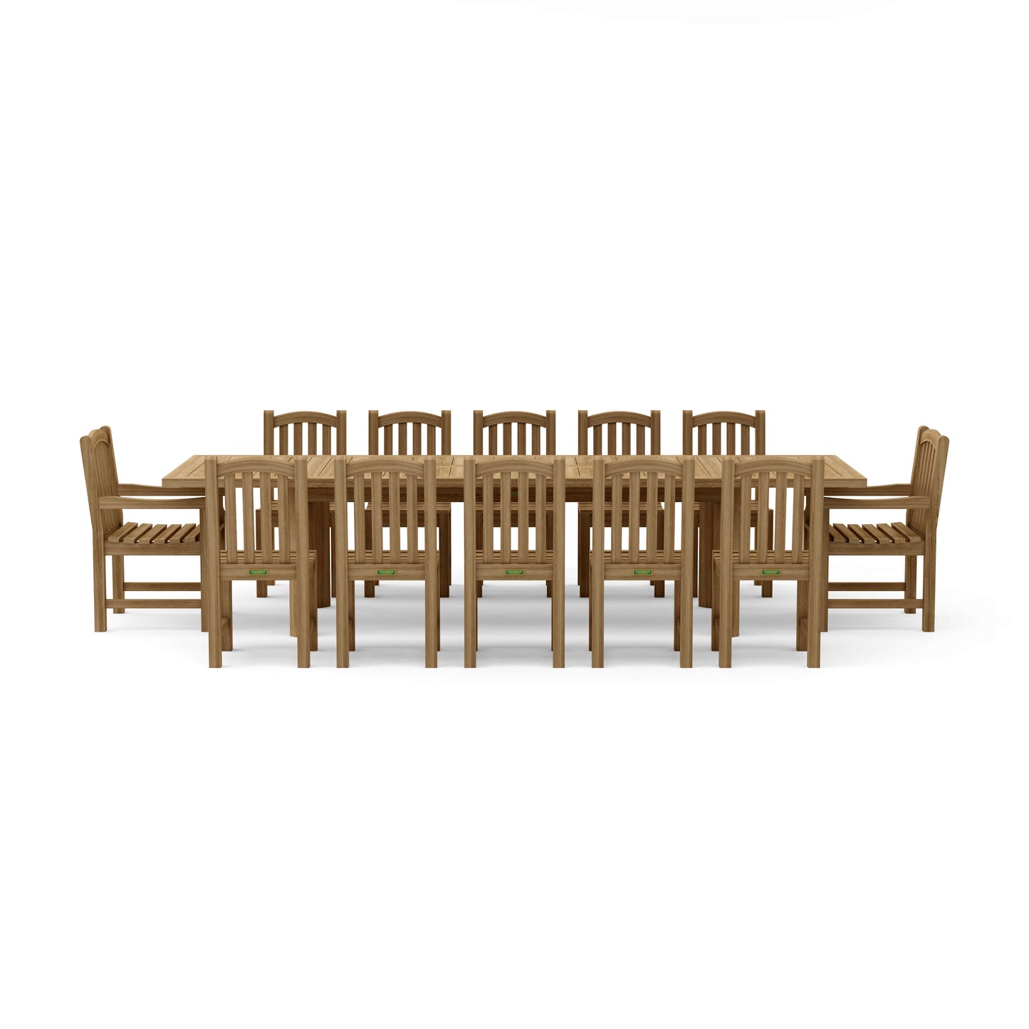 13-PC CHELSEA RECTANGULAR DOUBLE EXTENSION DINING TABLE SET