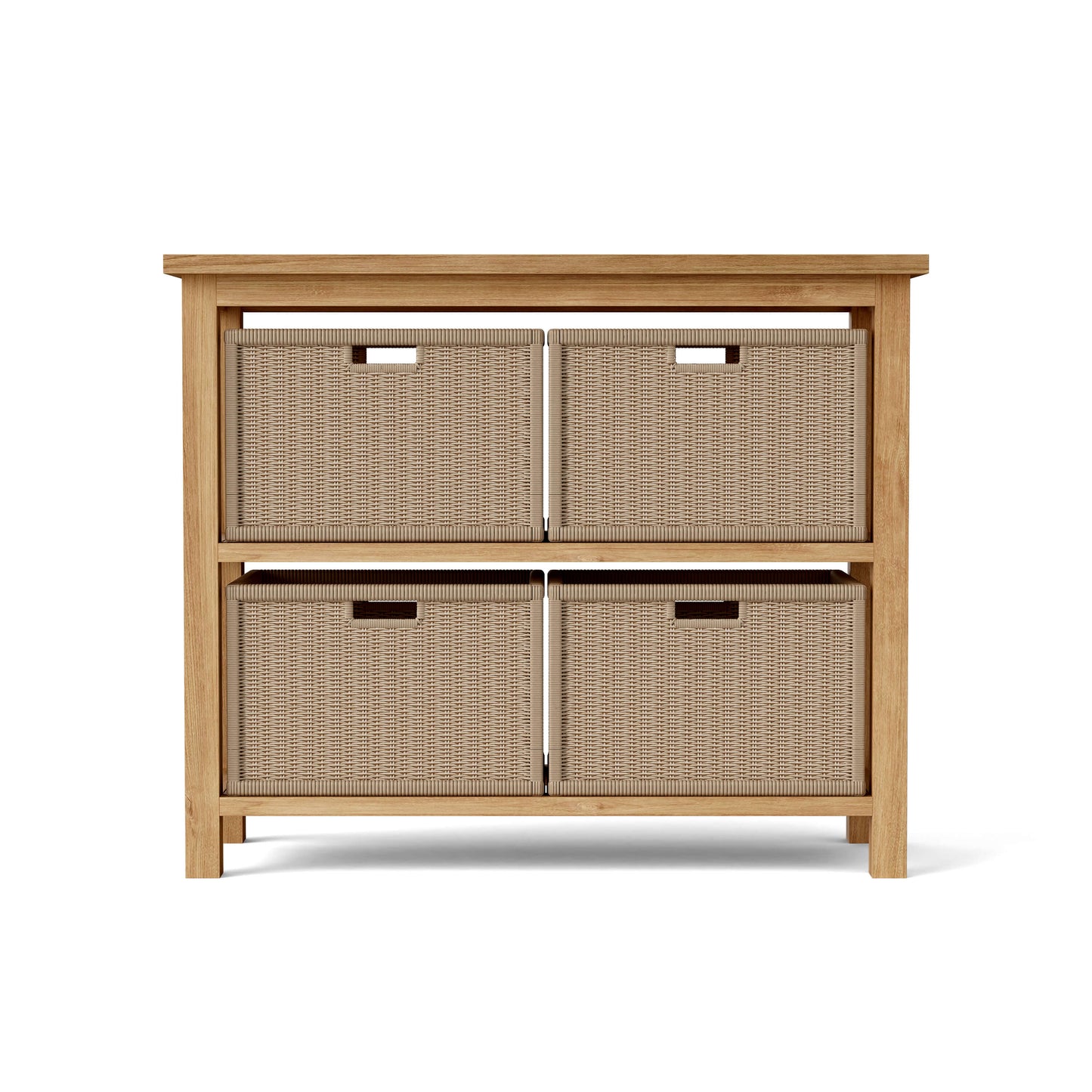 TOWEL CONSOLE TABLE. (4-WICKER BASKETS WIC-4720 OPTIONAL)