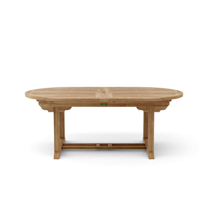 BAHAMA 117″ OVAL DOUBLE EXTENSION TABLE EXTRA THICK