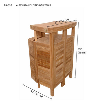 ALTAVISTA FOLDING BAR TABLE